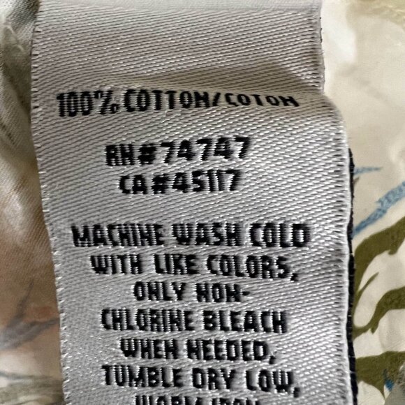 Bob Timberlake Button Down Camp Shirt Men Sz XL Multicolor Palm Tropical Pocket - Picture 7 of 12